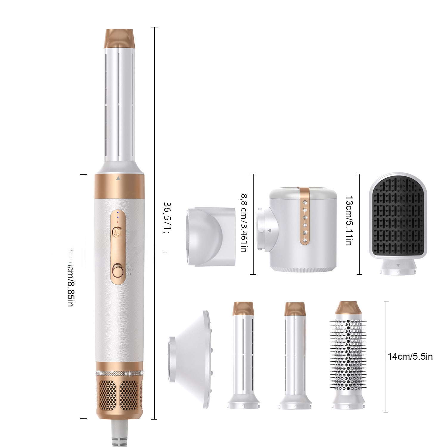 7 - in - 1 High - Speed Hot Air Brush for Styling - Universal MegaStore